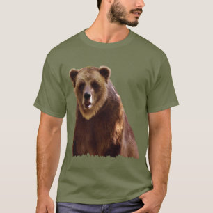 Big Grizzly Bear Wildlife Art Gift T-Shirt