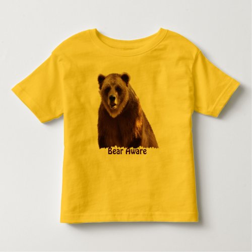 Big Grizzly Bear Wildlife Art Gift Toddler T_shirt