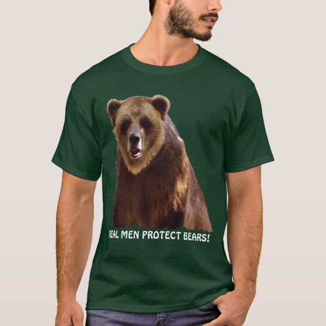Big Grizzly Bear Wildlife Protection Art Gift T-Shirt (Front)