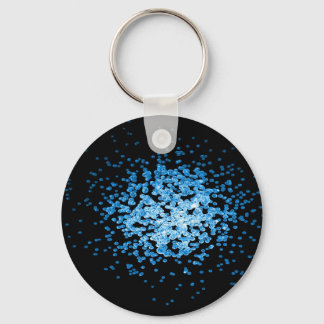 Big group of blue viruses on mycorscope keychain