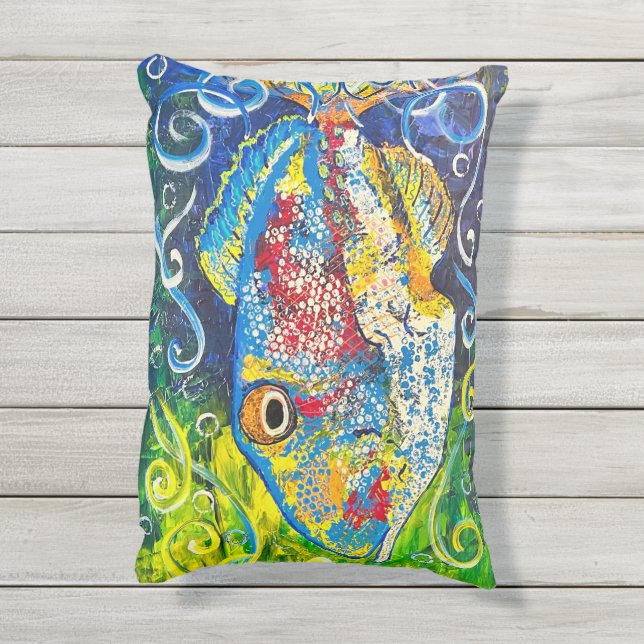 Big Grouper Pillow (Back(Vertical))