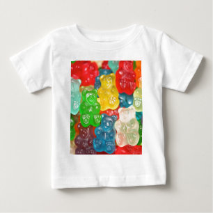 Big gummy bears pattern for big & small,candy,fun baby T-Shirt