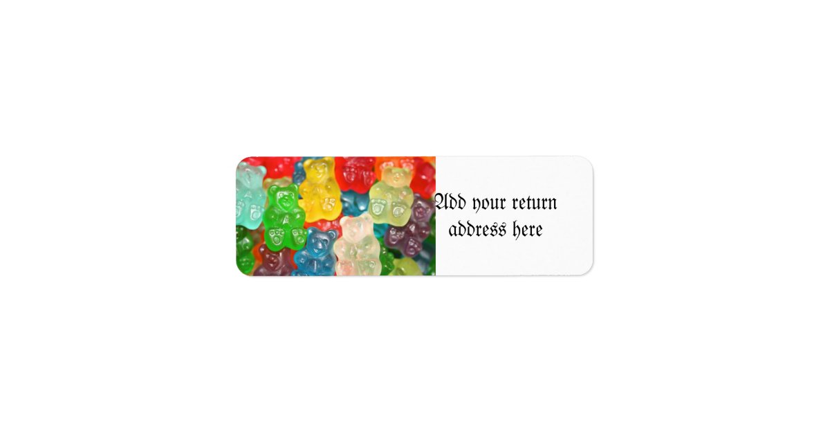 Big gummy bears pattern for big & small,candy,fun, label | Zazzle