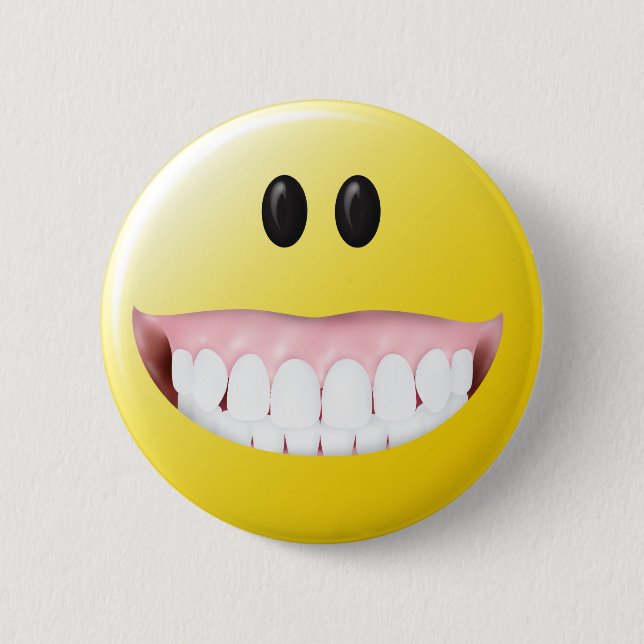 Big Gums Face Pinback Button (Front)