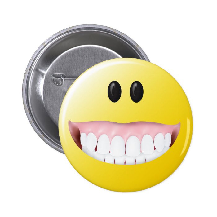 Big Gums Smiley Face Button