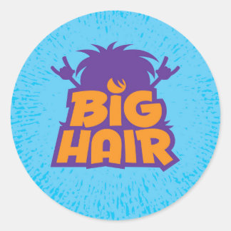 Big Hair Band Logo Classic Round Sticker