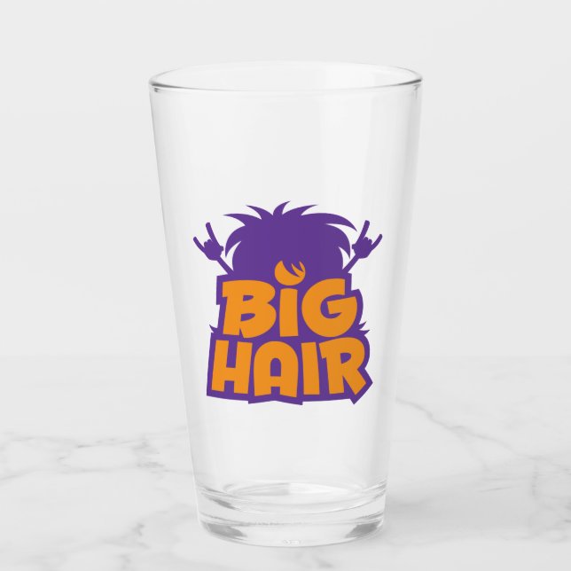 Big Hair Band Logo Glass (Front)
