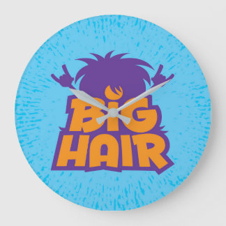 Big Hair Band Logo Large Clock