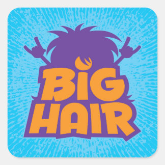Big Hair Band Logo Square Sticker