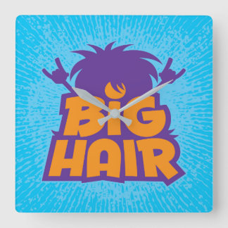 Big Hair Band Logo Square Wall Clock