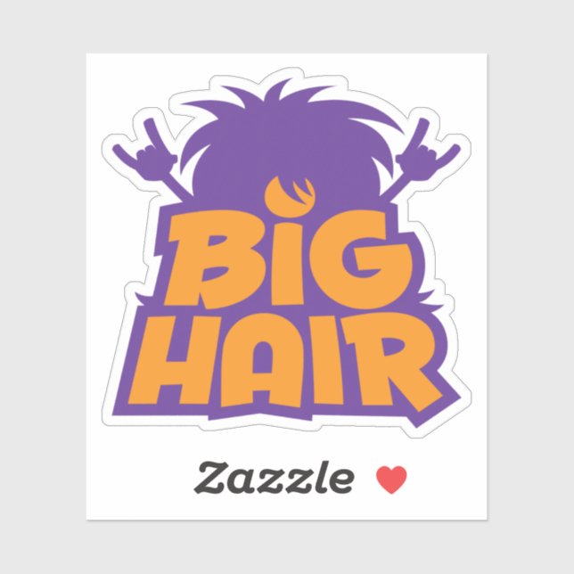 Big Hair Band Logo Sticker (Sheet)