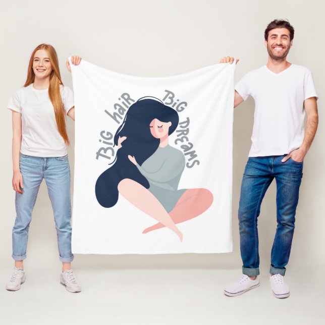 Big Hair Big Dreams Fleece Blanket (In Situ)