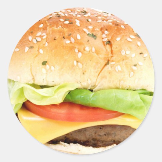 Big Hamburger Classic Round Sticker