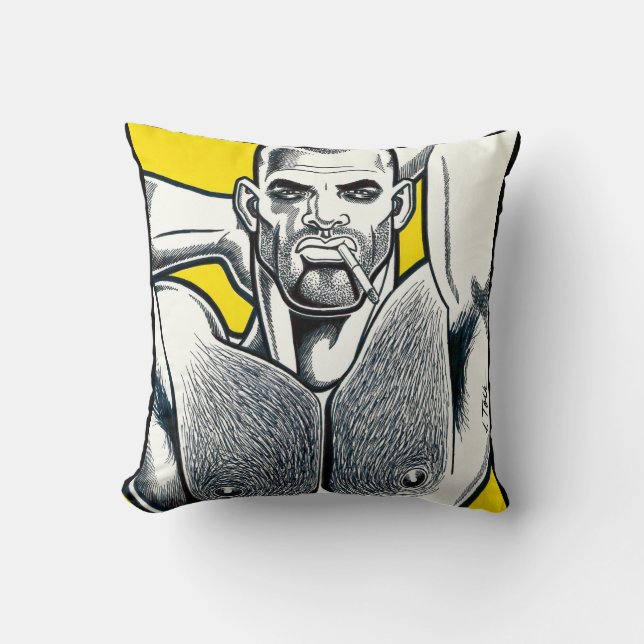 Big Hank Throw Pillow (Front)