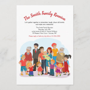 Big Happy Family Reunion Invitation
