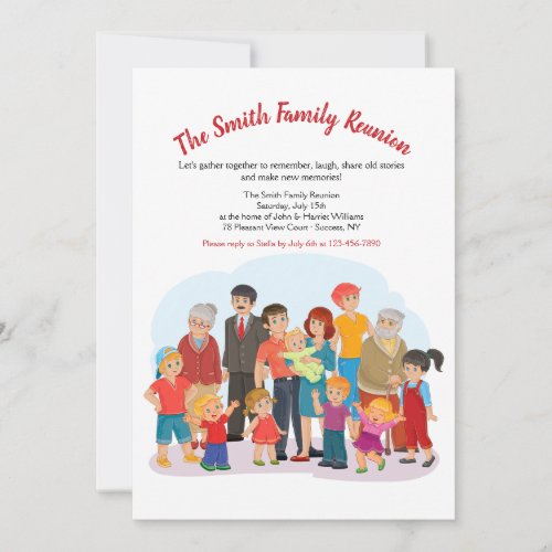 Big Happy Family Reunion Invitation