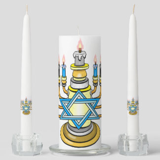 Big Happy Hanukkah  Unity Candle Set