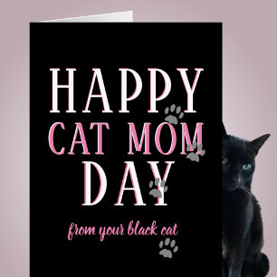 Big Happy Mother's Day Card from your Black Cat