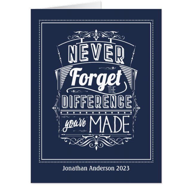 Big Happy Retirement Never Forget Card (Front)