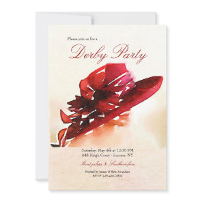 Big Hat Derby Party Invitation