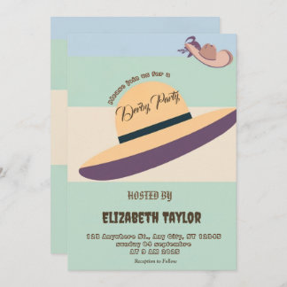 Big Hat Derby Party Invitation