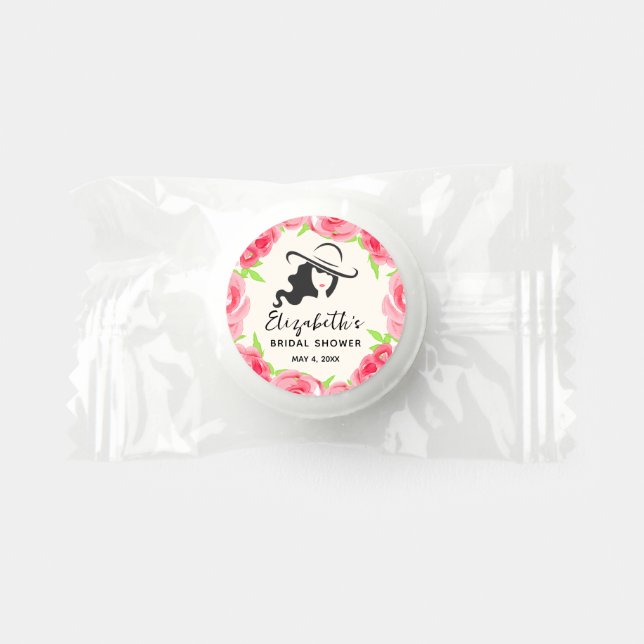 Big Hat Lady Roses Derby Bridal Shower Life Saver® Mints (Front)