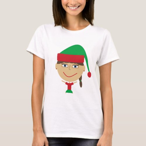 Big Head Little Body Ms Elf Cartoon T_Shirt