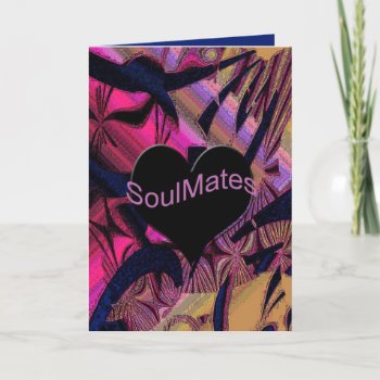 "big Heart" Abstract Soul Mate Greeting Card.* Card by EvieMcD at Zazzle