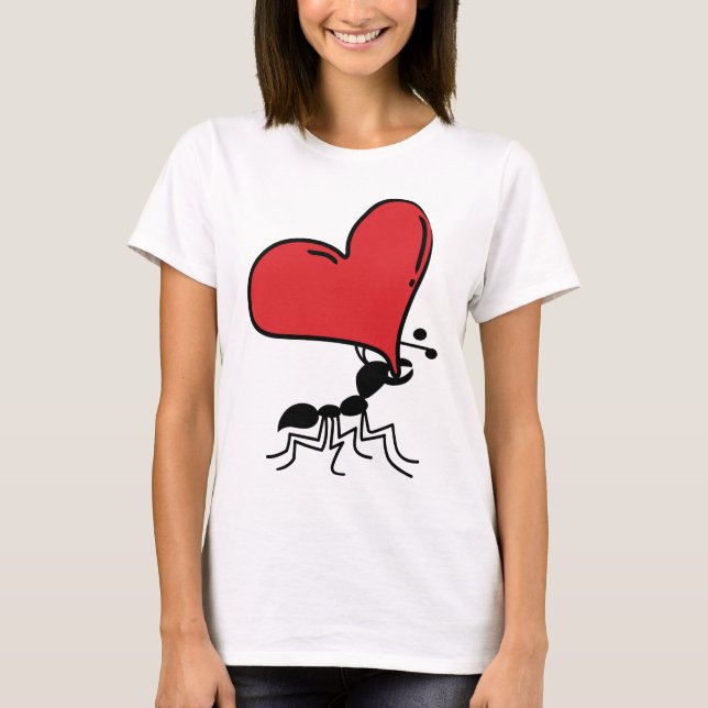Big Heart Ant, Lots of Love Ant T-Shirt (Front)