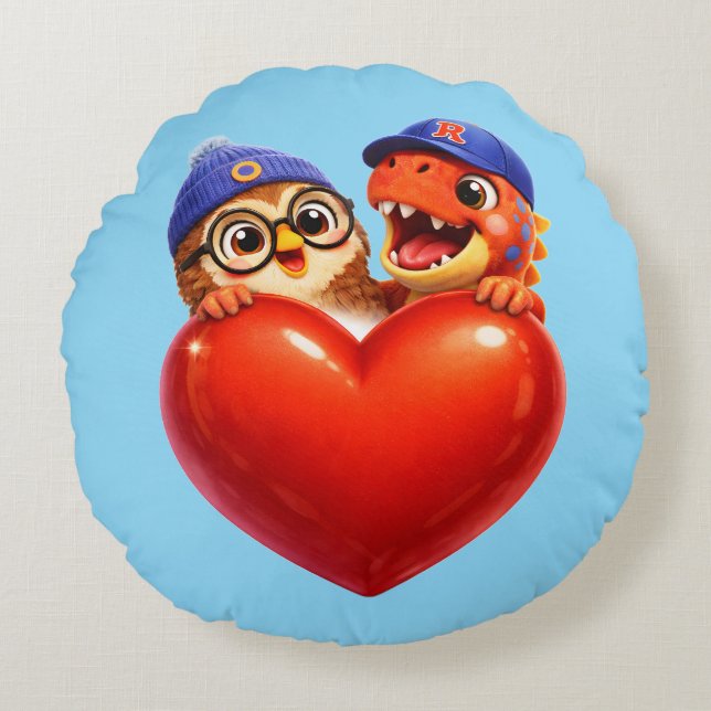 Big heart best friends cushion (Front)