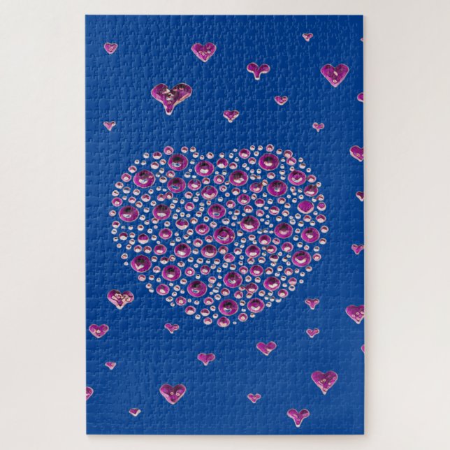 Big Heart Blue Jigsaw Puzzle (Vertical)