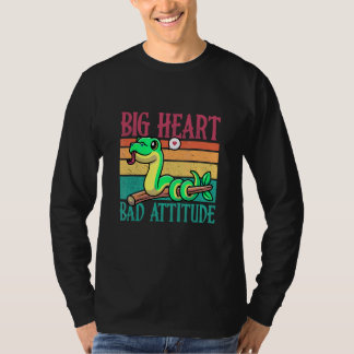 Big Heart But Bad Attitude Poisonus Animal Snake T-Shirt