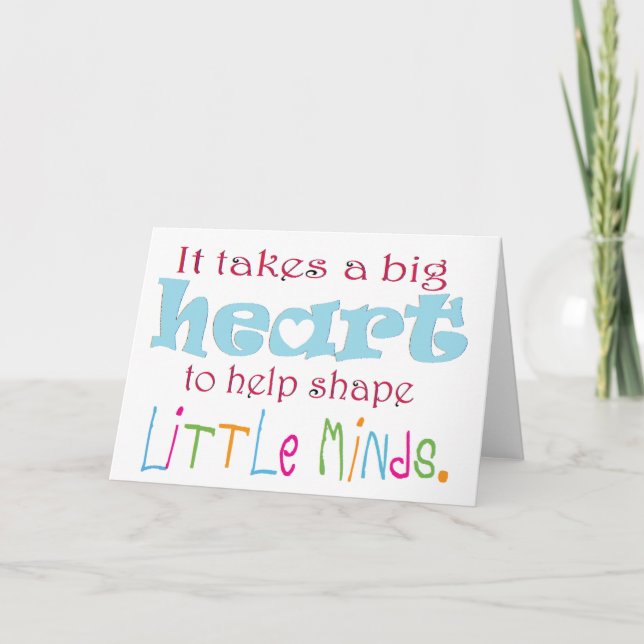 Big Heart: Counselor:Mentor:Teacher Holiday Card (Front)