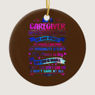 Big Heart Direct Support Person Caregiver Life Ceramic Ornament