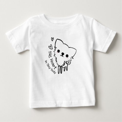 Big Heart in Tiny Body Dog Baby T_Shirt