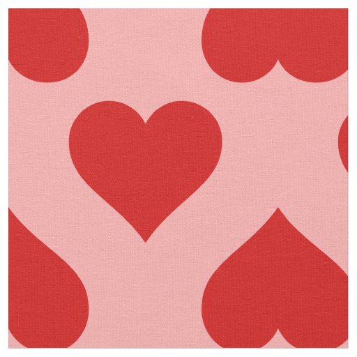 big heart love valentine romance minimalist retro fabric