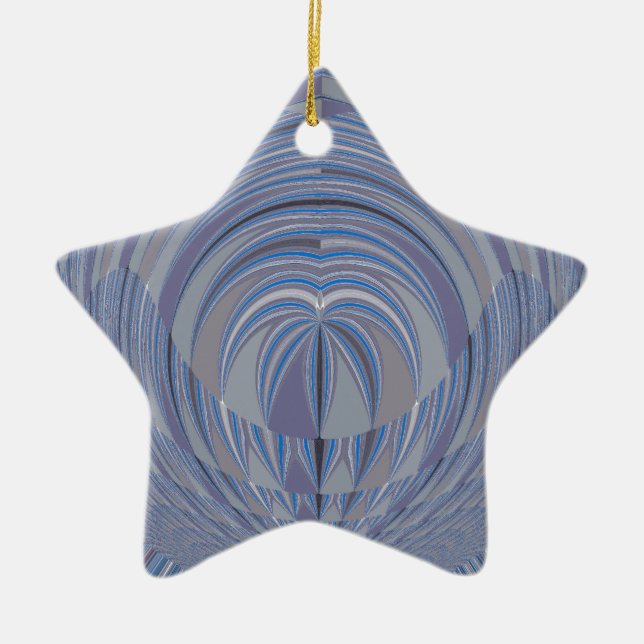 Big Heart Seamless Design Ceramic Ornament (Front)