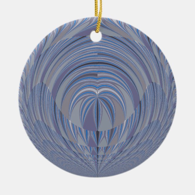 Big Heart Seamless Design Ceramic Ornament (Front)