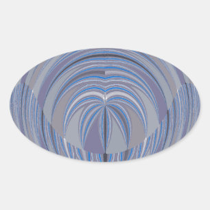 Big Heart Seamless Design Oval Sticker