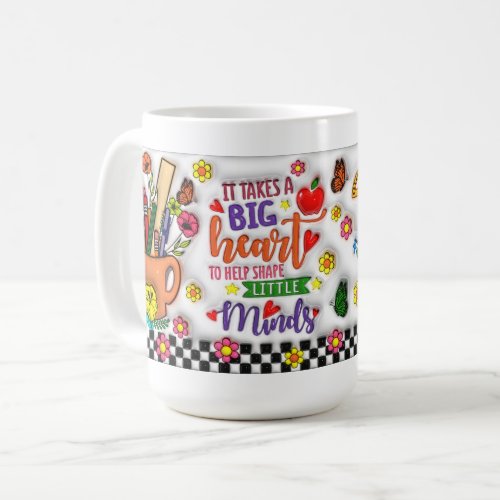 Big Heart Teacher Gift Graphic Wrapped Mug