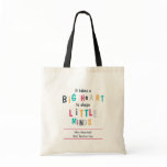 Big Heart Teacher Quote Cute Colorful Typography Tote Bag Big Heart Teacher Quote Cute Colorful Typography Tote Bag