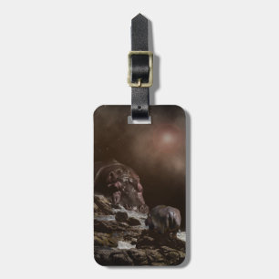 **"Big Heart, Tiny Love: A Giant Hippo’s Affection Luggage Tag