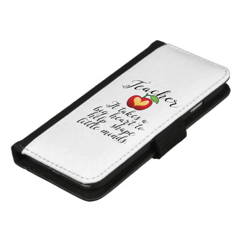 Big Heart To Help Shape Little Minds Teacher iPhone 87 Wallet Case