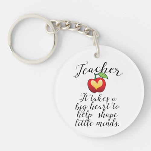 Big Heart To Help Shape Little Minds Teacher Keychain