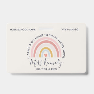 Big Heart to Shape Young Minds Teacher Badge