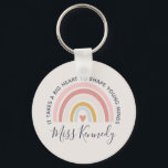 Big Heart to Shape Young Minds Teacher Gift Keychain<br><div class="desc">Big Heart to Shape Young Minds Teacher Gift keychain Share the love for your lovely students or say thank you in appreciation to your favorite kindergarten or elementary school teacher with a cute gift. If you need any custom work on this card, please contact me and I will assist you...</div>