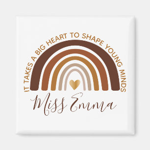 Big Heart to Shape Young Minds Teacher Magnet