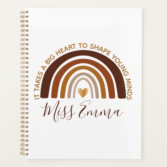 Big Heart to Shape Young Minds Teacher Planner (Front)