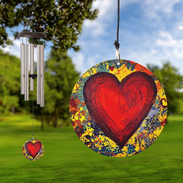 Big Heart Wind Chime (Outdoor)