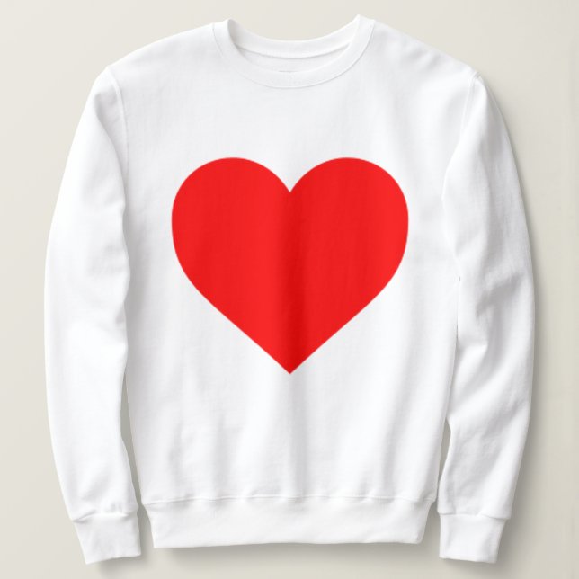 BIG HEART women's white sweatshirt (Design Front)